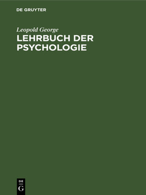 cover image of Lehrbuch der Psychologie